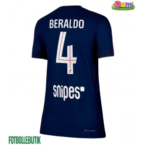 Paris Saint-Germain Lucas Beraldo #4 Hemmatröja Kvinnor 2025-26 Kortärmad